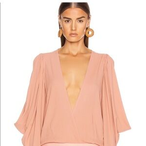 NWT SILVIA TCHERASSI HOSHI CREPE WRAP BODYSUIT
